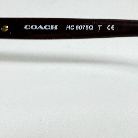 Coach Eyeglasses HC 6075Q 5322 Peach Brown Rectangular 52[]18 135 H19558 - Picture 6 of 7